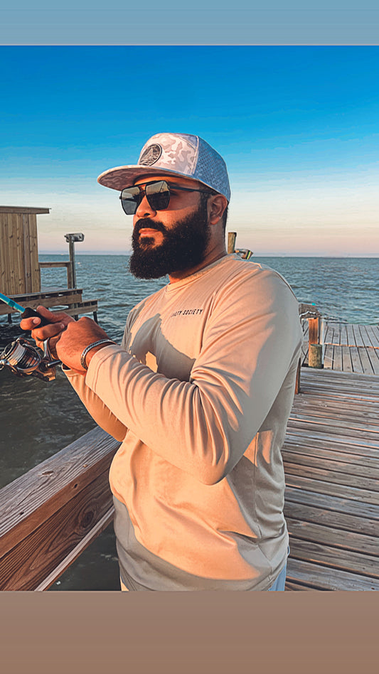 Desert Tan Long Sleeve Performance T-Shirt